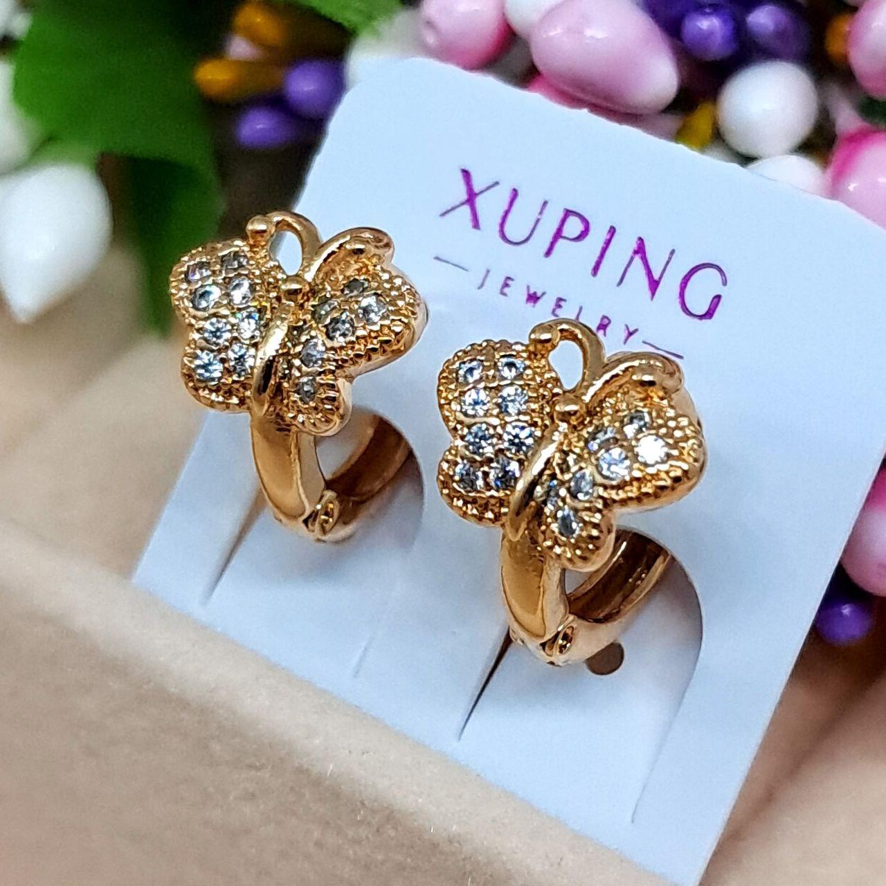Дитячі сережки Метелики з медичного золота Ювелірна біжутерія Xuping 4305