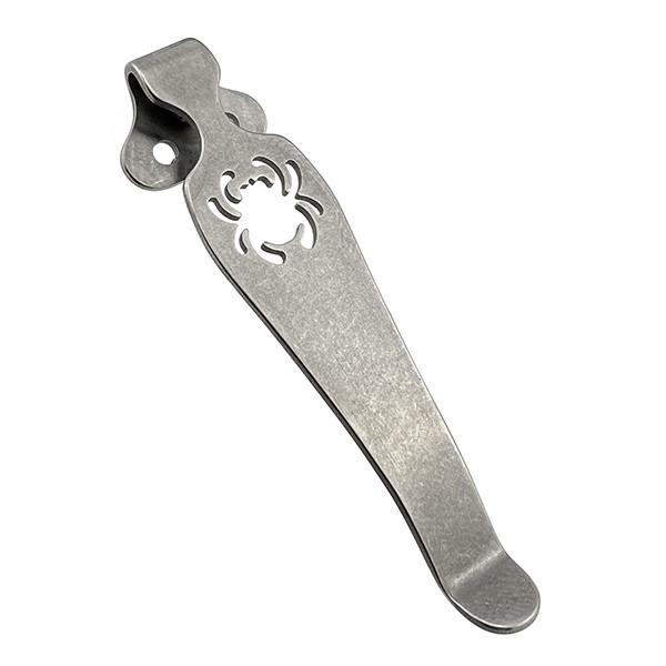 Титанова кліпса з павучком для ножів Spyderco Paramilitary 2, Endura, Delica, фото 1