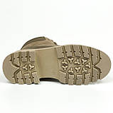 Черевики бежеві жіночі зі шнурівкою шкіряні на вовні Mida 240609(672ш) розмір 36, фото 9