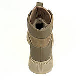 Черевики бежеві жіночі зі шнурівкою шкіряні на вовні Mida 240609(672ш) розмір 36, фото 6