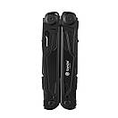 Мультитул Multi Tool Ganzo G303-B 21 функція/ Чорний туристичний мультитул пасатижі/ Армійський мультитул з набором змінних біт, фото 5