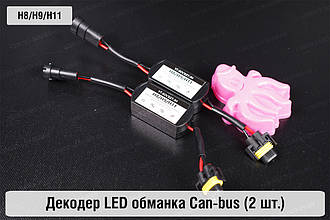 H8 H9 H11 декодер LED обманка для світлодіодних ламп Can-bus (2 шт.)