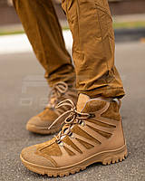 Черевики тактичні жіночі зимові Вікінг шкіра Crazy Horse натуральна вовна койот