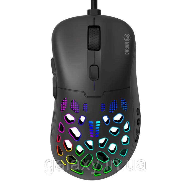Миша ігрова MARVO дротова для ПК ноутбука з підсвічуванням RGB Gaming G946 Black