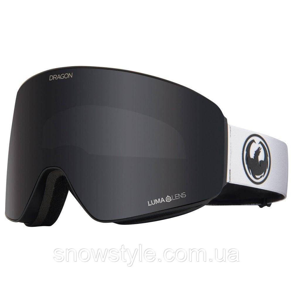 Гірськолижна маска Dragon Alliance PXV Fade Black 2 Лінзи Lumalens Dark Smoke/Lumalens Flash Blue, фото 1