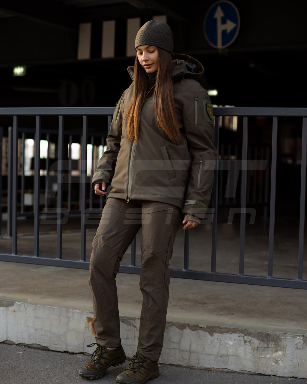 Куртка зимова Хантер Софтшел фліс хакі