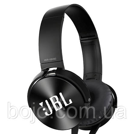 Провідні накладні комп'ютерні навушники з мікрофоном JB Extra BASS MDR-XB450BT Чорний, фото 3