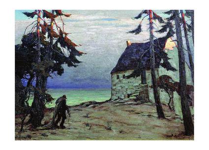 Листівка Українське мистецтво - Вечір біля моря, 1916, фото 1