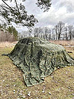 Маскувальна сітка 2х3 зелена з коричневим "Листя №1" для авто, пікапа, техніки та позашляховиків, окопів та бліндажів