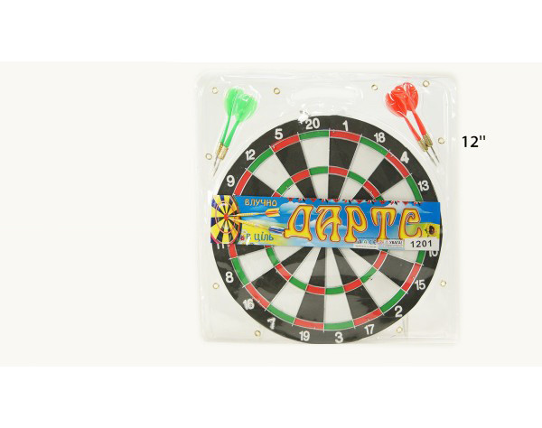 Дартс 1201 з 4 дротиками для гри на стіні та дверях, вік 6+, фото 1