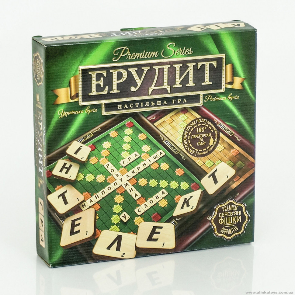Настільна гра Ерудит БОЛ PREMIUM 6355 для компанії українською та російською мовами, фото 1
