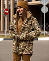 Куртка зимова Хантер Софтшел фліс хижак піксель G-0822