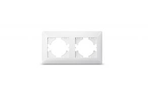 Рамка біла 2 місця горизонтальна TITANUM STANDARD