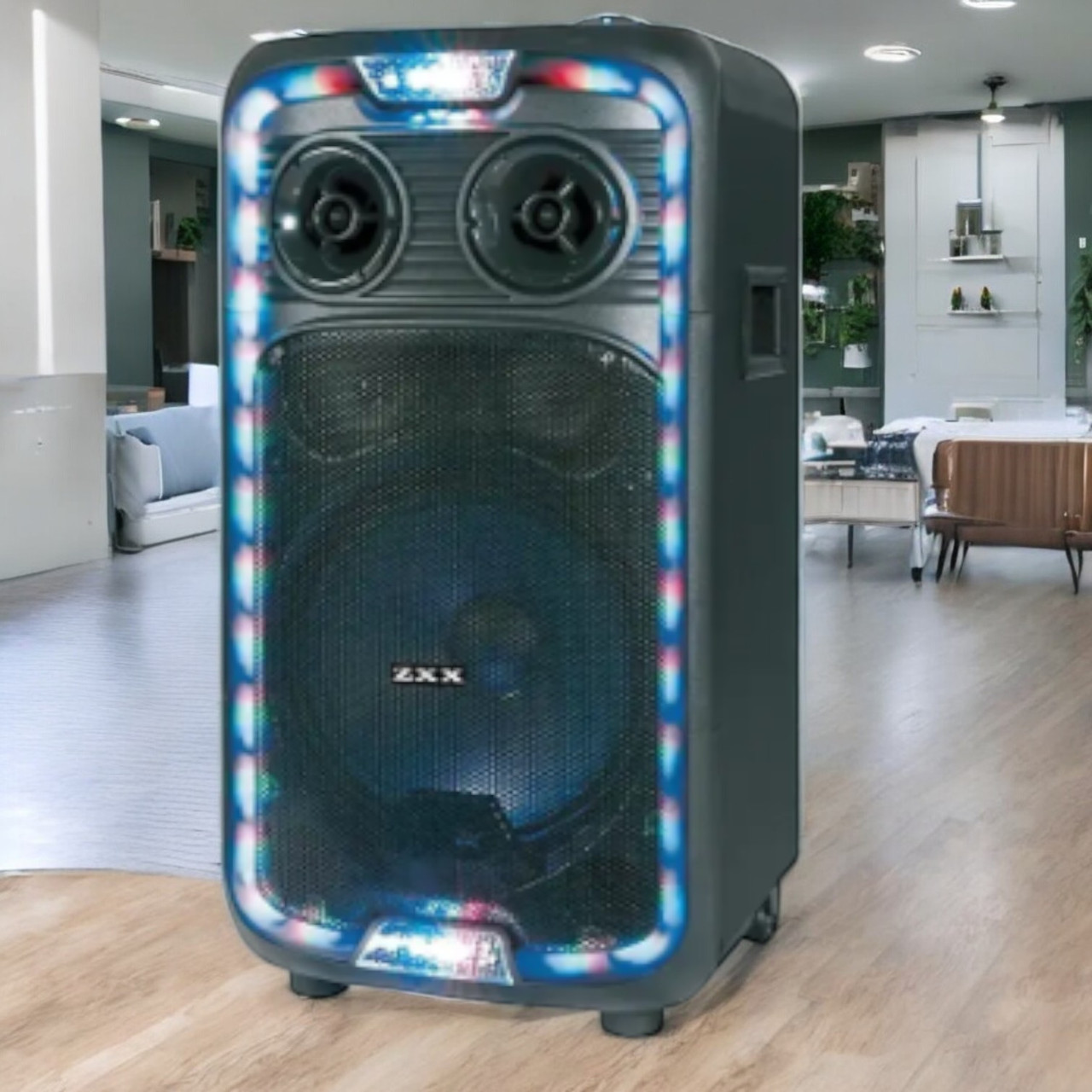 Акустична переносна колонка ZXX 60 Вт з мікрофонами Bluetooth потужна система з підсилювачем звуку