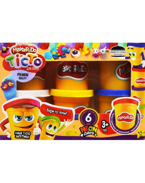Дитяче тісто для ліплення "Master Do" 8124DT, 6 банок, гіпоалергенне, 300 г, фото 1