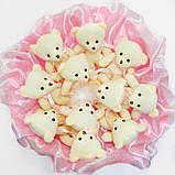Букет з іграшок Ведмедики ніжно-рожевий 5347IT з 11 м'якими іграшками для дівчинки, фото 3