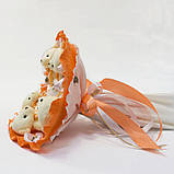 Букет з іграшок Ведмедики оранжевий 5345IT з 5 іграшками для дівчинки, фото 3