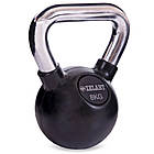 Гиря тренувальна цільна гумова з хромованою ручкою Zelart TA-5162-8 вага 8кг чорний, фото 2