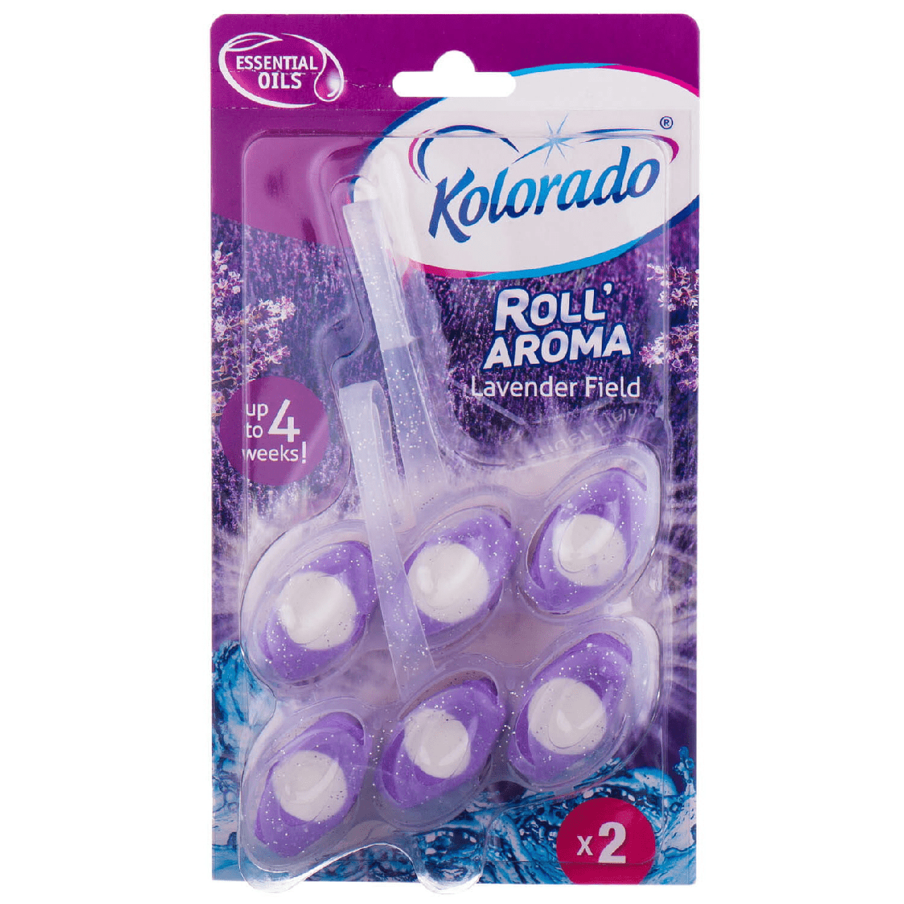 М/з для унітазу підвісний блок Kolorado 2підв./уп Roll' Aroma Lavender Field