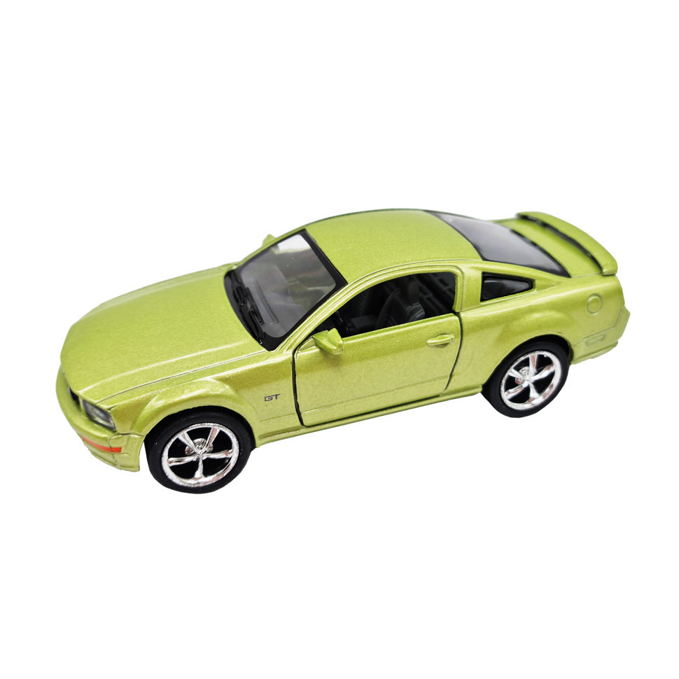 Інерційна машинка Ford Mustang GT 2006 Kinsmart 1:42 Зелена для колекції, фото 1