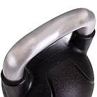 Гиря цільна з поліуретановим покриттям та хромованою ручкою Zelart TA-2681-8 вага 8кг чорний, фото 6