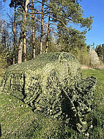 Маскувальна сітка зелена "Камуфляж №1" для авто, пікапа, техніки та позашляховиків, окопів та бліндажів