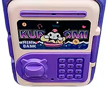 Дитячий сейф-копилка Mini Bank Kurom, кіпилка My melody Kuromi з купюроприймачем і кодовим замком, фото 3