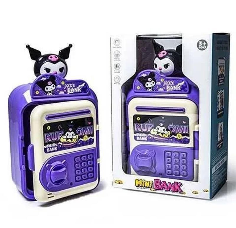 Дитячий сейф-копилка Mini Bank Kurom, кіпилка My melody Kuromi з купюроприймачем і кодовим замком