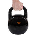 Гіря змагальна цільна сталева забарвлена ​​Zelart TA-7795-8 8кг чорний, фото 7