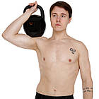 Гіря змагальна цільна сталева забарвлена ​​Zelart TA-7795-8 8кг чорний, фото 8