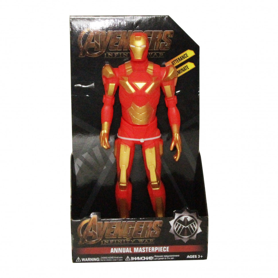 Іграшкова фігурка Marvel Iron Man 9806 на батарейках з ефектами звуку, фото 1