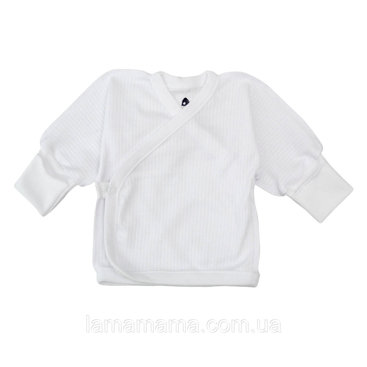 Льоля для новонароджених з довгим рукавом з трикотажу в рубчик Симпл Білий Minikin, фото 1
