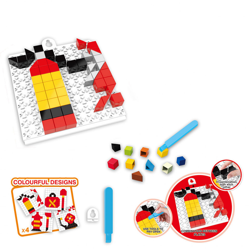 Дитяча розвивальна мозаїка 6990, 128 деталей для творчості та навчання, фото 1