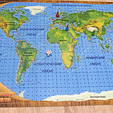 Настільна гра "Вокруг світу" 0246 українською мовою з простими правилами для дітей, фото 4