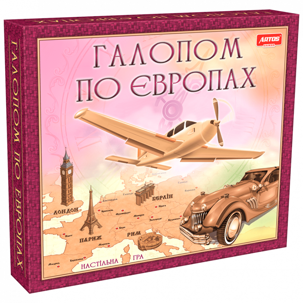 Настільна гра "Галопом по Європі" 0840 – розвивальна гра для 2-4 гравців, фото 1