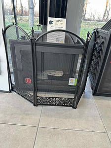 Захисний екран для каміну Bonfire FS203-B, 3 створки, філігрань, висота 61 см, довжина 96 см