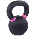 Гиря тренувальна цільна чавунна пофарбована Zelart TA-3638-8 вага 8кг чорний-рожевий, фото 2