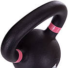 Гиря тренувальна цільна чавунна пофарбована Zelart TA-2238-8 вага 8кг чорний, фото 5