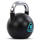 Гиря змагальна цільна сталева забарвлена з хромованою ручкою LiveUp LP8042-8 8кг чорний, фото 2