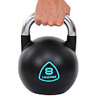 Гиря змагальна цільна сталева забарвлена з хромованою ручкою LiveUp LP8042-8 8кг чорний, фото 8