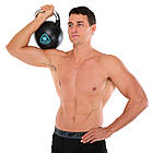 Гиря змагальна цільна сталева забарвлена з хромованою ручкою LiveUp LP8042-8 8кг чорний, фото 10