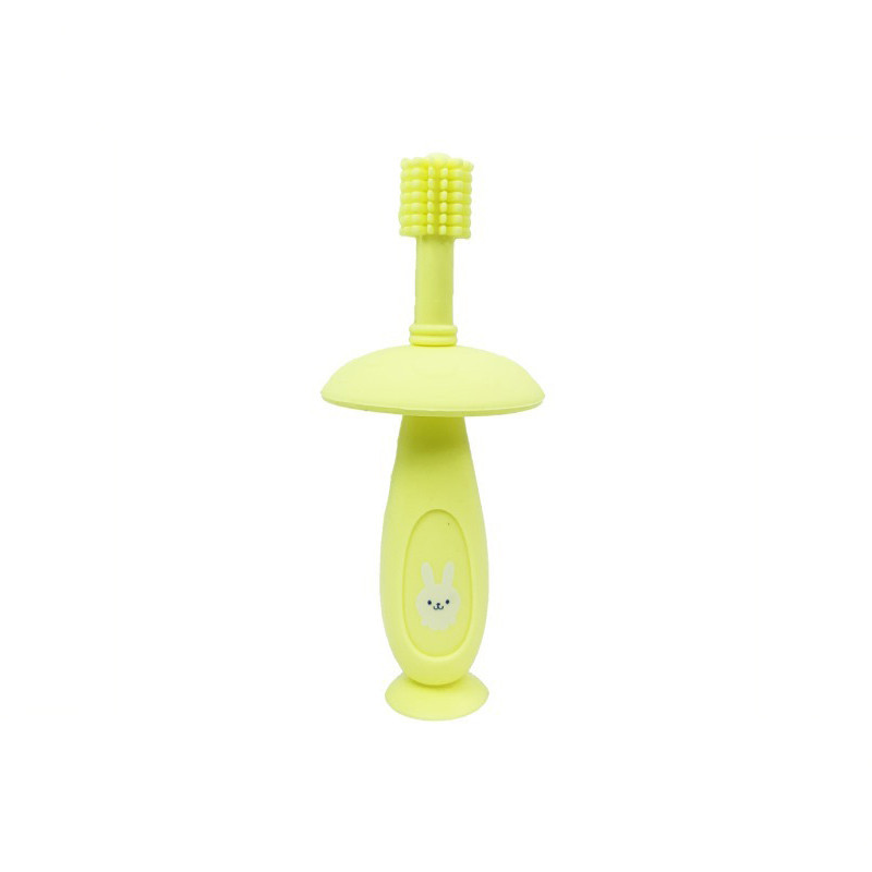 Силіконова зубна щітка Mumlove MGZ-0716(Yellow) з обмежувачем