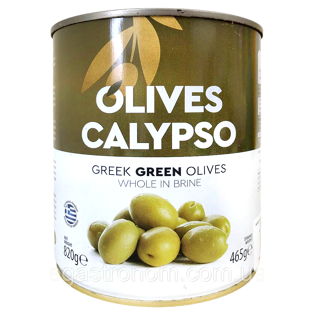 Оливки зелені з кісткою Каліпсо Calypso S.Mamounth 850/465g 12шт/ящ (Код: 00-00017157), фото 1