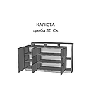 Тумба 3ДСк у вітальню, спальню з ДСП Калістро дуб аппалачі/антрацит Світ Меблів, фото 3