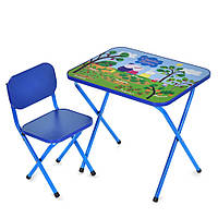 Складний дитячий столик зі стільчиком M 5963-4 Пеппа з овочами та фруктами