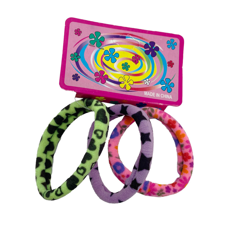 Дитячі резинки для волосся 0301-1125-1 мікрофібра, набір 3 шт. різнокольорові, фото 1