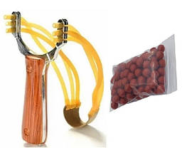 Рогатка HEYTEC + Кульки для рогатки, 8 мм (100 штук)