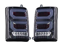 Ліхтар ВАЗ 21213, 21214 УРБАН тюнінг LED діодні (чорні 2шт) Модель ХИЖАК