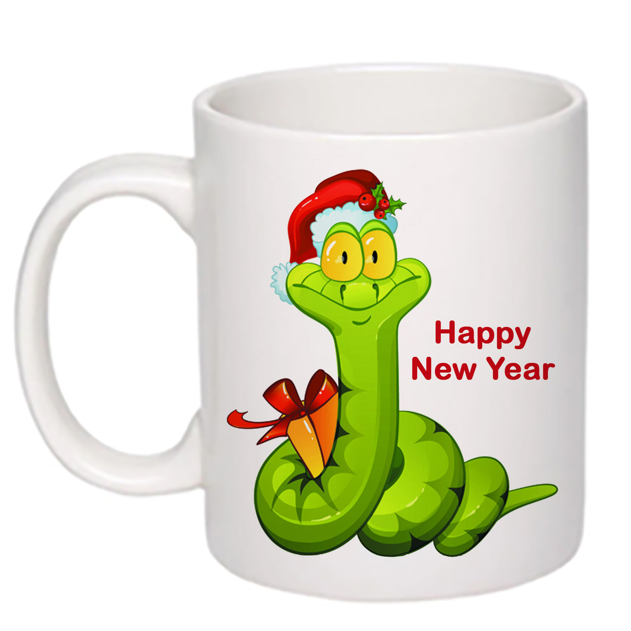 Чашка з друком "Happy New Year" 330мл (колір білий) (21579)