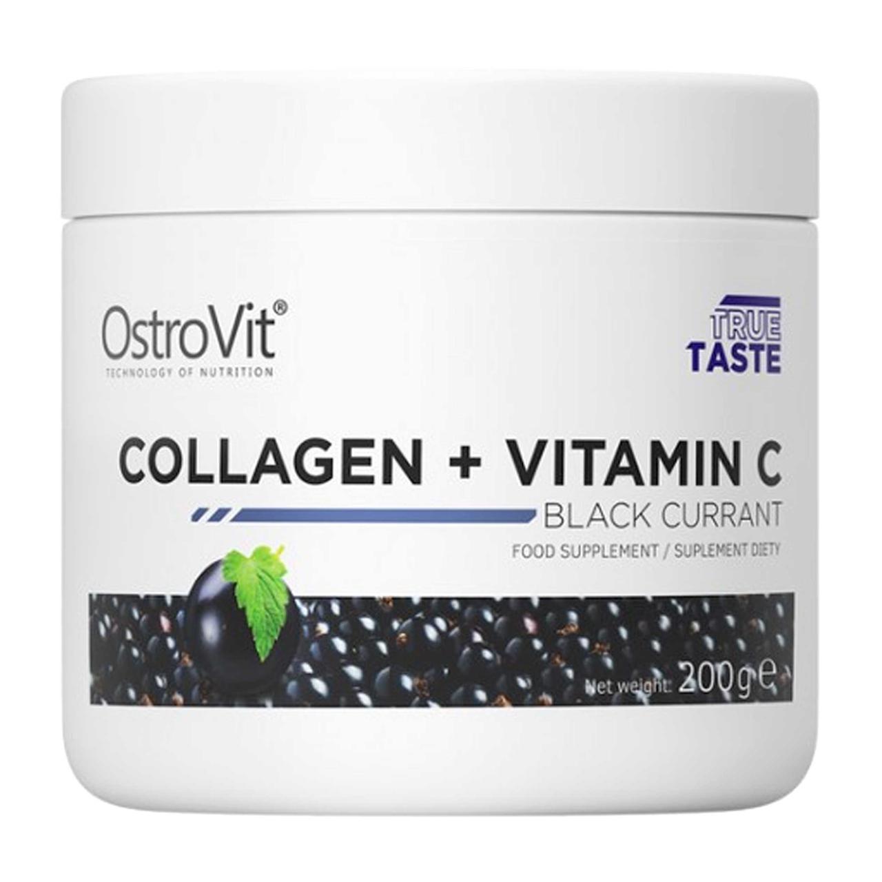 Колаген з вітаміном С Ostrovit Сollagen та Vitamin C 200 г Польща смак